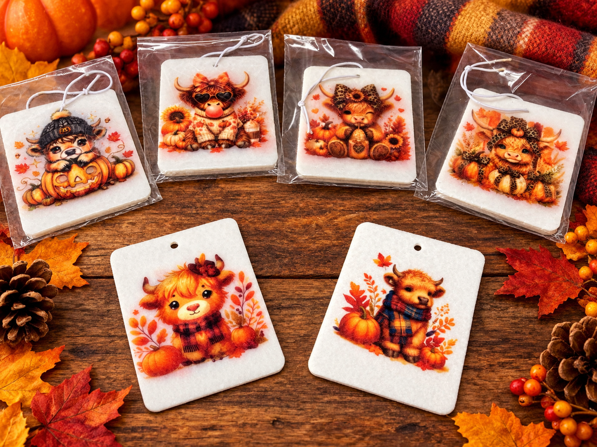 Highland Autumn  Cow Car Freshner's