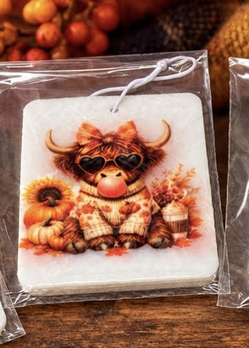 Highland Autumn  Cow Car Freshner's