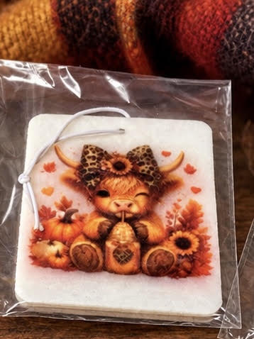 Highland Autumn  Cow Car Freshner's