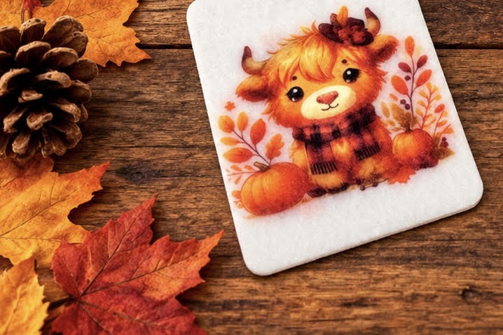 Highland Autumn  Cow Car Freshner's