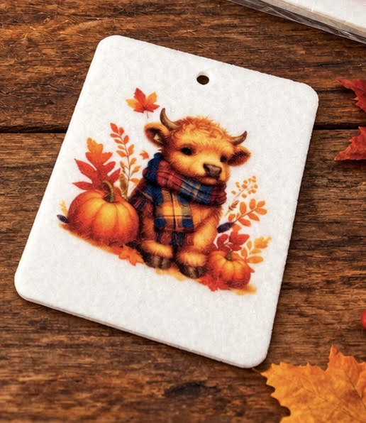 Highland Autumn  Cow Car Freshner's